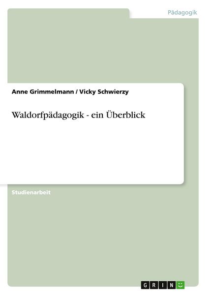 Produktbild: Waldorfp&auml;dagogik - ein &Uuml;berblick