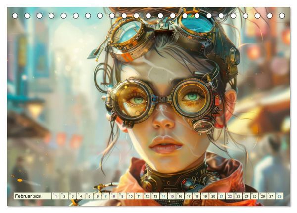 Produktbild: Steampunk - Bl&uuml;tezeit der Mechanik (Tischkalender 2026 DIN A5 quer), CALVENDO Monatskalender