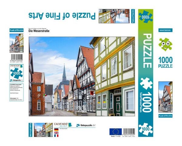 CALVENDO Puzzle Die Weserstraße | 1000 Teile Lege-Größe 64x48cm Foto-Puzzle für glückliche Stunden