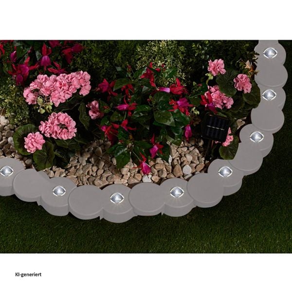 Produktbild: HTI-Living HTI-Living Beeteinfassung L&auml;nge 190 cm mit Solar-Lichterkette