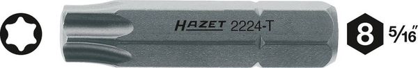 Hazet 2224-T45 Torx-Bit T 45 Sonderstahl C 8 1St.