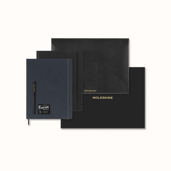 Produktbild: Moleskine Vegea Notizb&uuml;cher (2x), XL, liniert, weicher Einband, schwarz und Capri Petroleum