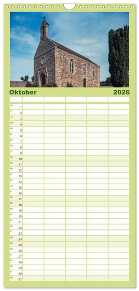 Produktbild: Familienplaner 2026 - Wilde Bretagne mit 5 Spalten (Wandkalender, 21 x 45 cm) CALVENDO