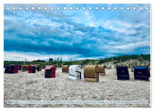 Produktbild: Fischland zwischen Ostsee und Bodden (Tischkalender 2026 DIN A5 quer), CALVENDO Monatskalender