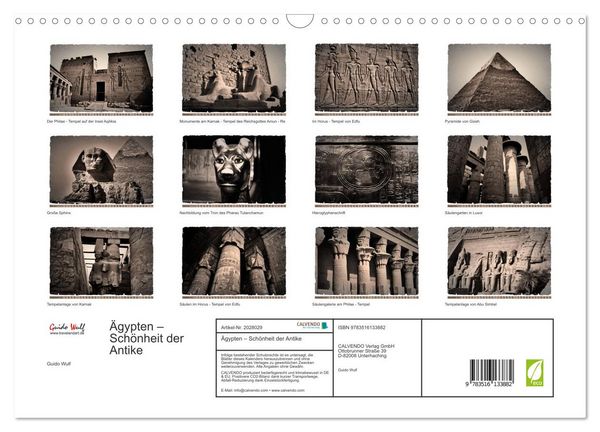 Produktbild: &Auml;gypten &ndash; Sch&ouml;nheit der Antike (Wandkalender 2026 DIN A3 quer), CALVENDO Monatskalender