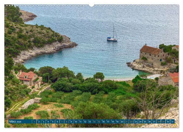 Produktbild: Insel Hvar - Der sonnigste Platz der Adria (Wandkalender 2026 DIN A2 quer), CALVENDO Monatskalender