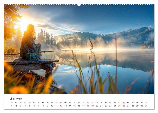 Produktbild: Angeln mit Herz und Haken (hochwertiger Premium Wandkalender 2026 DIN A2 quer), Kunstdruck in Hochglanz