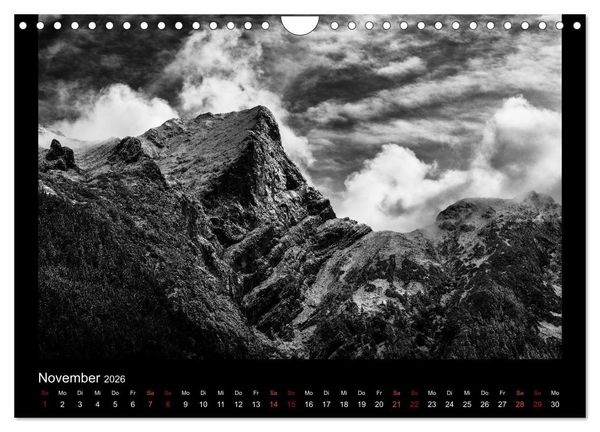 Produktbild: Soultouch - Schwarzwei&szlig; Landschaften, die die Seele ber&uuml;hren (Wandkalender 2026 DIN A4 quer), CALVENDO Monatskalender