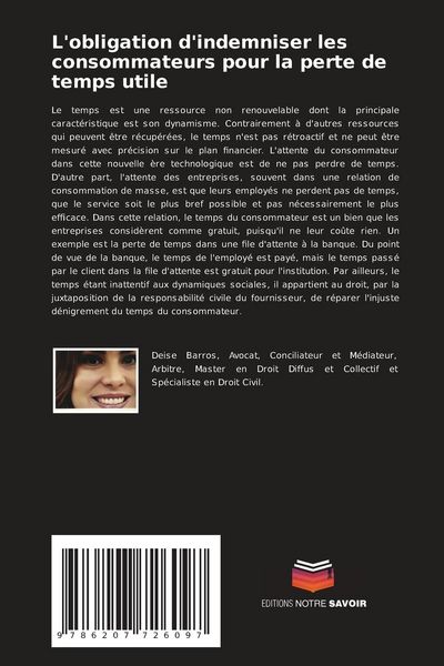 Produktbild: L'obligation d'indemniser les consommateurs pour la perte de temps utile