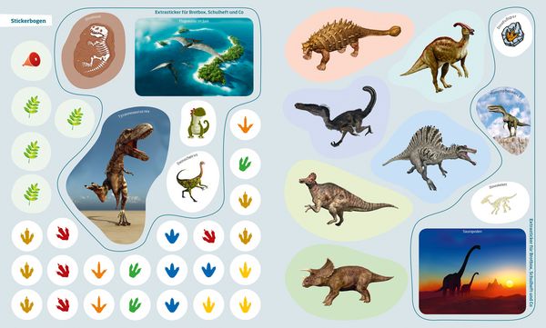 Produktbild: WAS IST WAS R&auml;tseln und Stickern: Dinosaurier