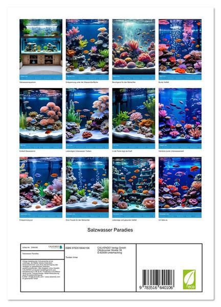 Produktbild: Salzwasser Paradies (Wandkalender 2026 DIN A4 hoch), CALVENDO Monatskalender