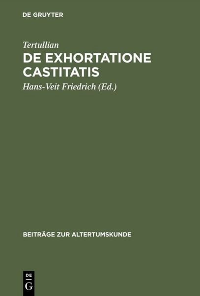 Produktbild: De exhortatione castitatis