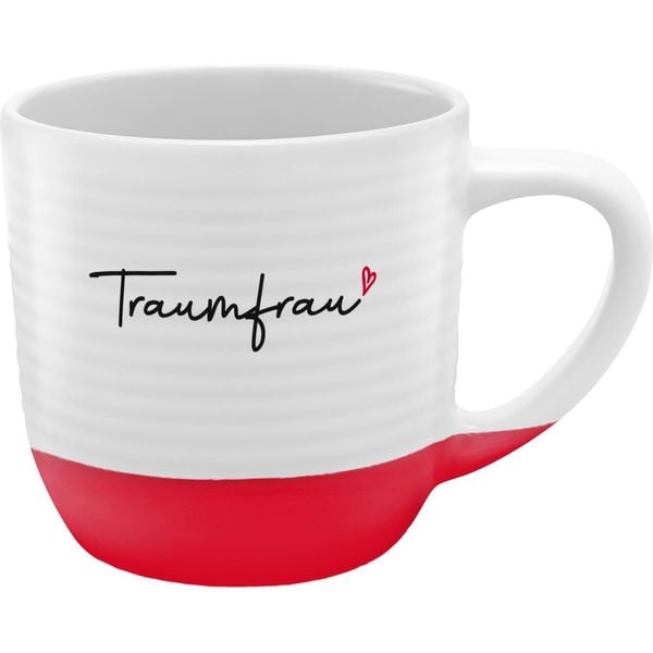 Produktbild: GRUSS & CO Tasse Rillen, Motiv "Traumfrau"
