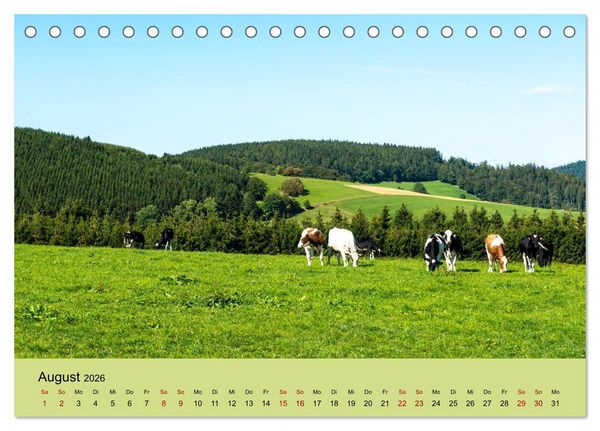 Produktbild: Pilgern im Waldecker Upland (Tischkalender 2026 DIN A5 quer), CALVENDO Monatskalender
