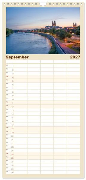 Produktbild: Familienplaner 2027 - Magdeburg an der Elbe - Der Planer mit 5 Spalten (Wandkalender, 21 x 45 cm) CALVENDO