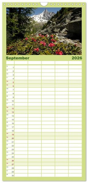 Produktbild: Familienplaner 2026 - Faszination Naturwunder mit 5 Spalten (Wandkalender, 21 x 45 cm) CALVENDO