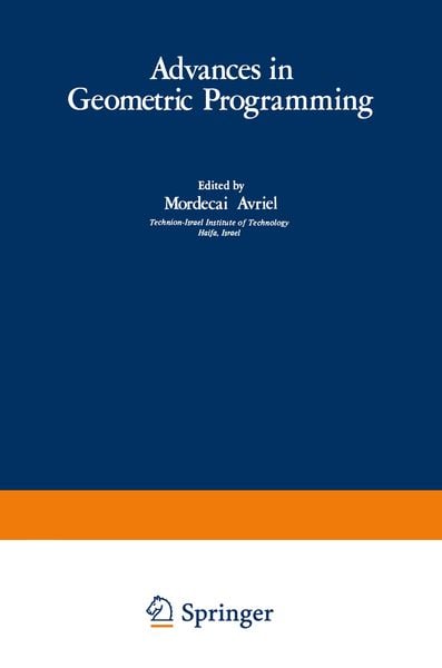 Produktbild: Advances in Geometric Programming