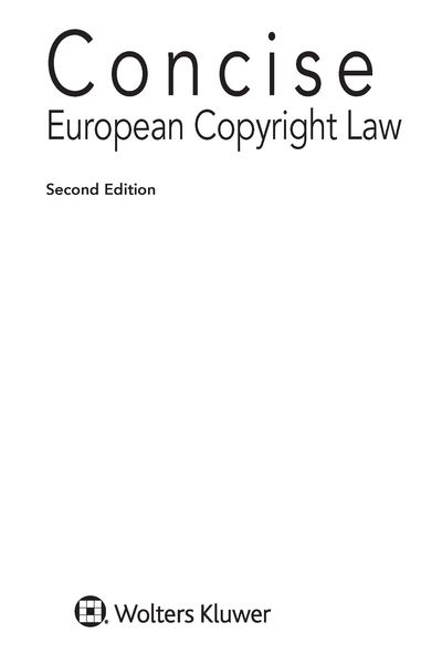 Produktbild: Concise European Copyright Law