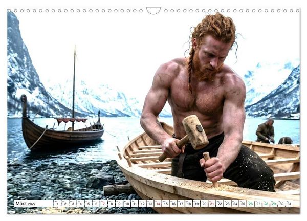 Produktbild: Echte Kerle &ndash; Wikinger (Wandkalender 2027 DIN A3 quer), CALVENDO Monatskalender