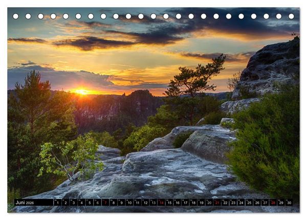 Produktbild: Bilder aus dem Nationalpark S&auml;chsische Schweiz (Tischkalender 2026 DIN A5 quer), CALVENDO Monatskalender
