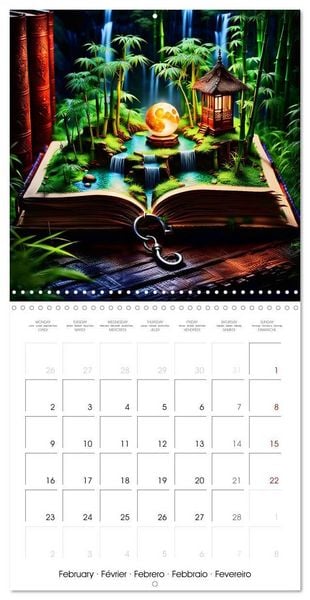 Produktbild: Fantastic surreal book worlds (Wall Calendar 2026 12 &times; 12 Inch) CALVENDO 12 Month Wall Calendar