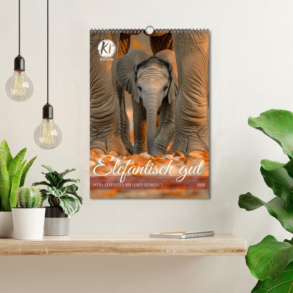 Produktbild: Elefantisch gut (Wandkalender 2026 DIN A3 hoch), CALVENDO Monatskalender