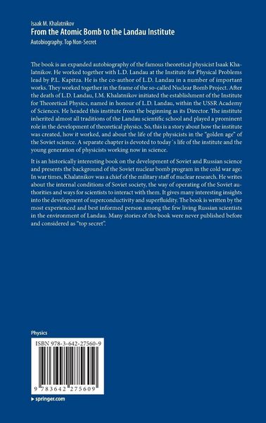 Produktbild: From the Atomic Bomb to the Landau Institute