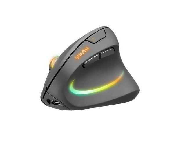 Produktbild: SPEEDLINK PIAVO PRO RGB Rechargeable Vertical Ergonomic Mouse - Wireless, rubber-black
