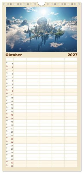 Produktbild: Familienplaner 2027 - Was heute noch wie ein M&auml;rchen klingt... mit 5 Spalten (Wandkalender, 21 x 45 cm) CALVENDO