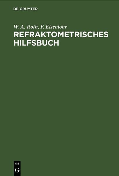 Produktbild: Refraktometrisches Hilfsbuch
