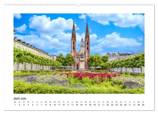Produktbild: Wiesbaden Kurstadt mit Charme und Flair (Wandkalender 2026 DIN A2 quer), CALVENDO Monatskalender
