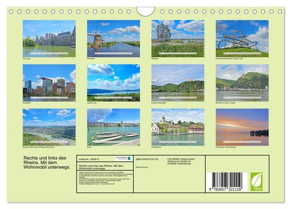 Produktbild: Rechts und links des Rheins. Mit dem Wohnmobil unterwegs. (Wandkalender 2026 DIN A4 quer), CALVENDO Monatskalender