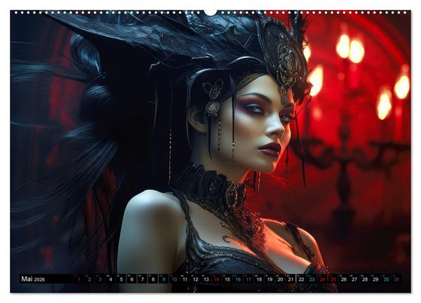 Produktbild: Vampire Nachtkreaturen (hochwertiger Premium Wandkalender 2026 DIN A2 quer), Kunstdruck in Hochglanz