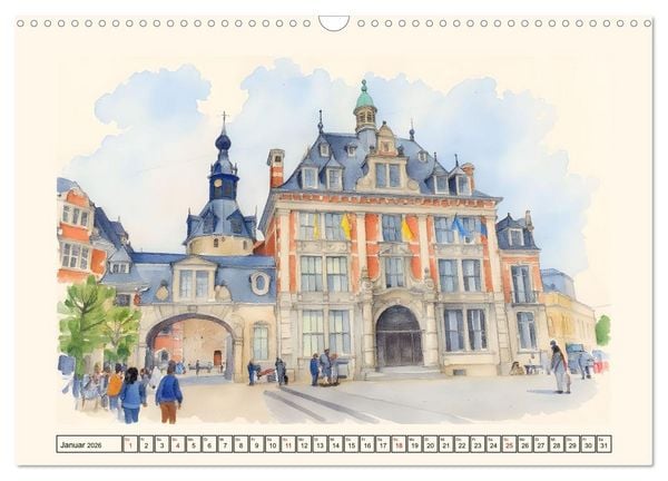 Produktbild: Belgien - absolut sehenswert (Wandkalender 2026 DIN A3 quer), CALVENDO Monatskalender
