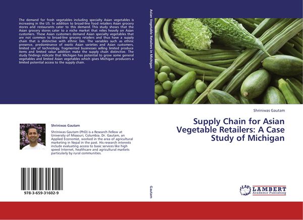 Produktbild: Supply Chain for Asian Vegetable Retailers: A Case Study of Michigan