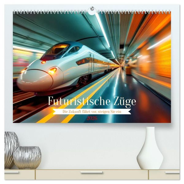 Produktbild: Futuristische Z&uuml;ge (hochwertiger Premium Wandkalender 2026 DIN A2 quer), Kunstdruck in Hochglanz