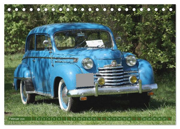 Produktbild: Opel Oldtimer mit dem Blitz (Tischkalender 2026 DIN A5 quer), CALVENDO Monatskalender