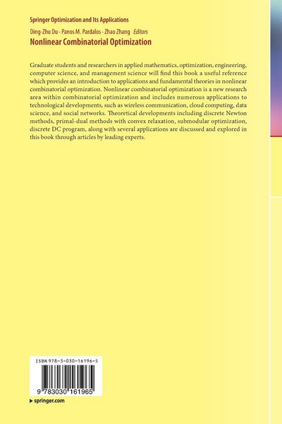 Produktbild: Nonlinear Combinatorial Optimization
