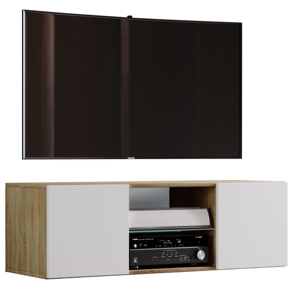 Produktbild: Holz TV Wand H&auml;nge Lowboard Fernsehschrank Jusa 95