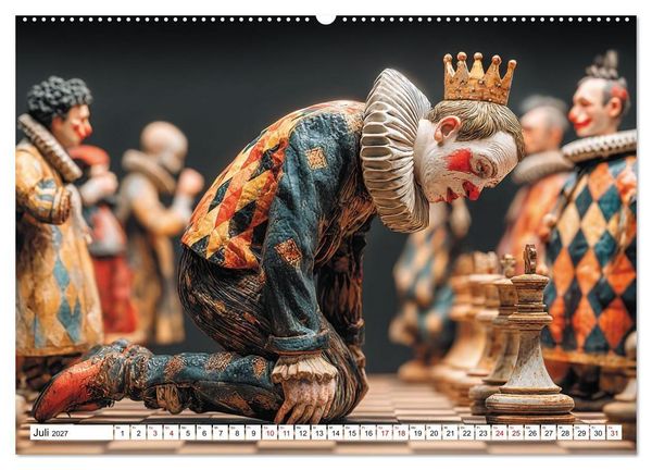 Produktbild: Schach &ndash; Wenn Schachfiguren Charakter zeigen (hochwertiger Premium Wandkalender 2027 DIN A2 quer), Kunstdruck in Hochglanz