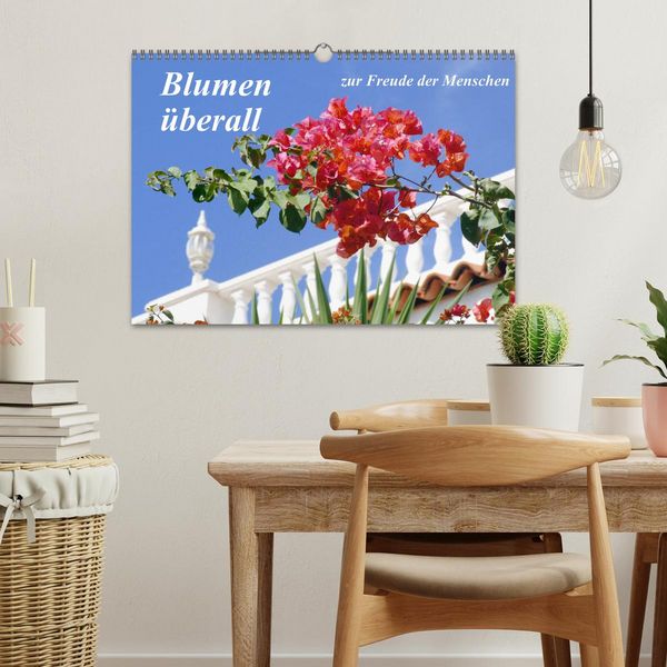 Produktbild: Blumen &uuml;berall, zur Freude Menschen (Wandkalender 2026 DIN A3 quer), CALVENDO Monatskalender