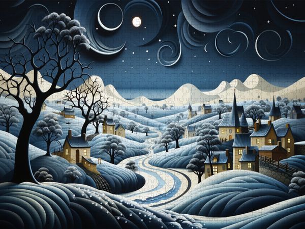 Produktbild: CALVENDO Puzzle Stille Nacht | 2000 Teile Lege-Gr&ouml;&szlig;e 90x67cm Foto-Puzzle f&uuml;r gl&uuml;ckliche Stunden
