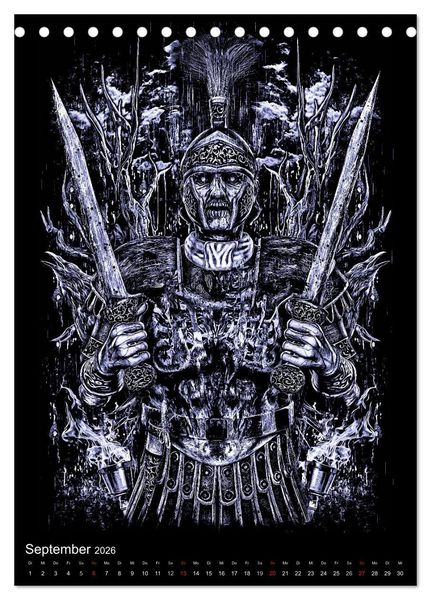 Produktbild: BLOODBOY/FEAR ILLUSTRATION (Tischkalender 2026 DIN A5 hoch), CALVENDO Monatskalender