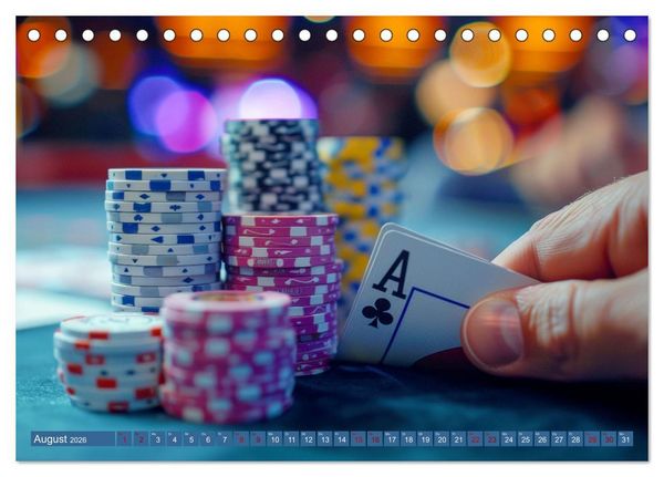 Produktbild: Poker Masters Texas Hold'em (Tischkalender 2026 DIN A5 quer), CALVENDO Monatskalender
