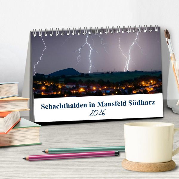Produktbild: Schachtanlagen in Mansfeld S&uuml;dharz (Tischkalender 2026 DIN A5 quer), CALVENDO Monatskalender