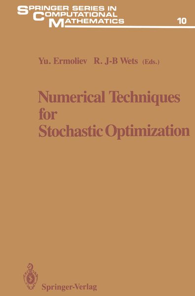 Produktbild: Numerical Techniques for Stochastic Optimization