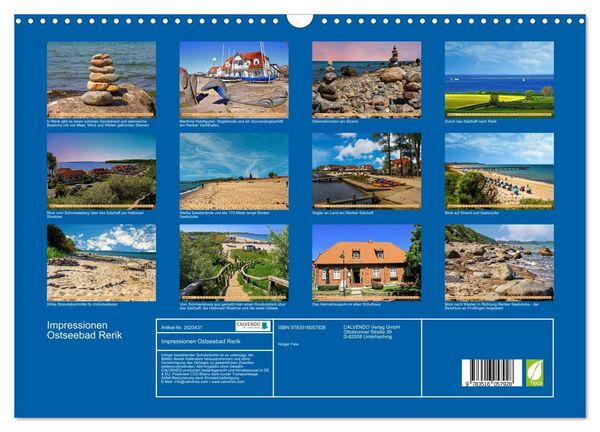 Produktbild: Impressionen Ostseebad Rerik (Wandkalender 2026 DIN A3 quer), CALVENDO Monatskalender