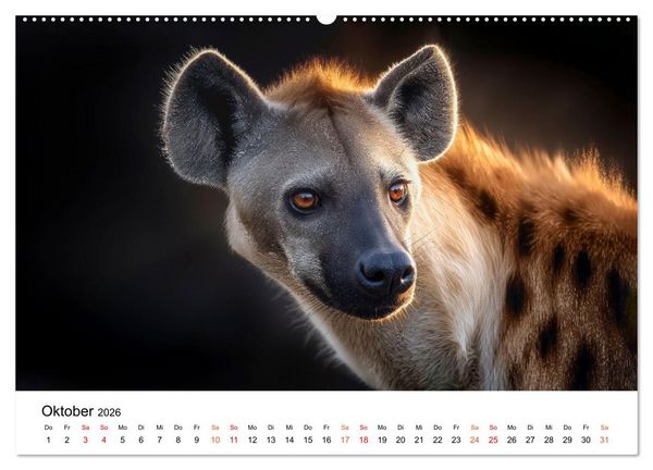 Produktbild: Hy&auml;nen - Afrikas geheimnisvolle J&auml;ger (hochwertiger Premium Wandkalender 2026 DIN A2 quer), Kunstdruck in Hochglanz