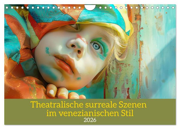 Produktbild: Theatralische surreale Szenen im venezianischen Stil (Wandkalender 2026 DIN A4 quer), CALVENDO Monatskalender