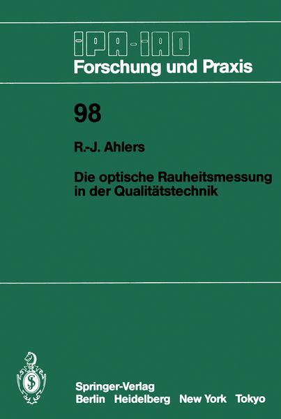 Produktbild: Die optische Rauheitsmessung in der Qualit&auml;tstechnik